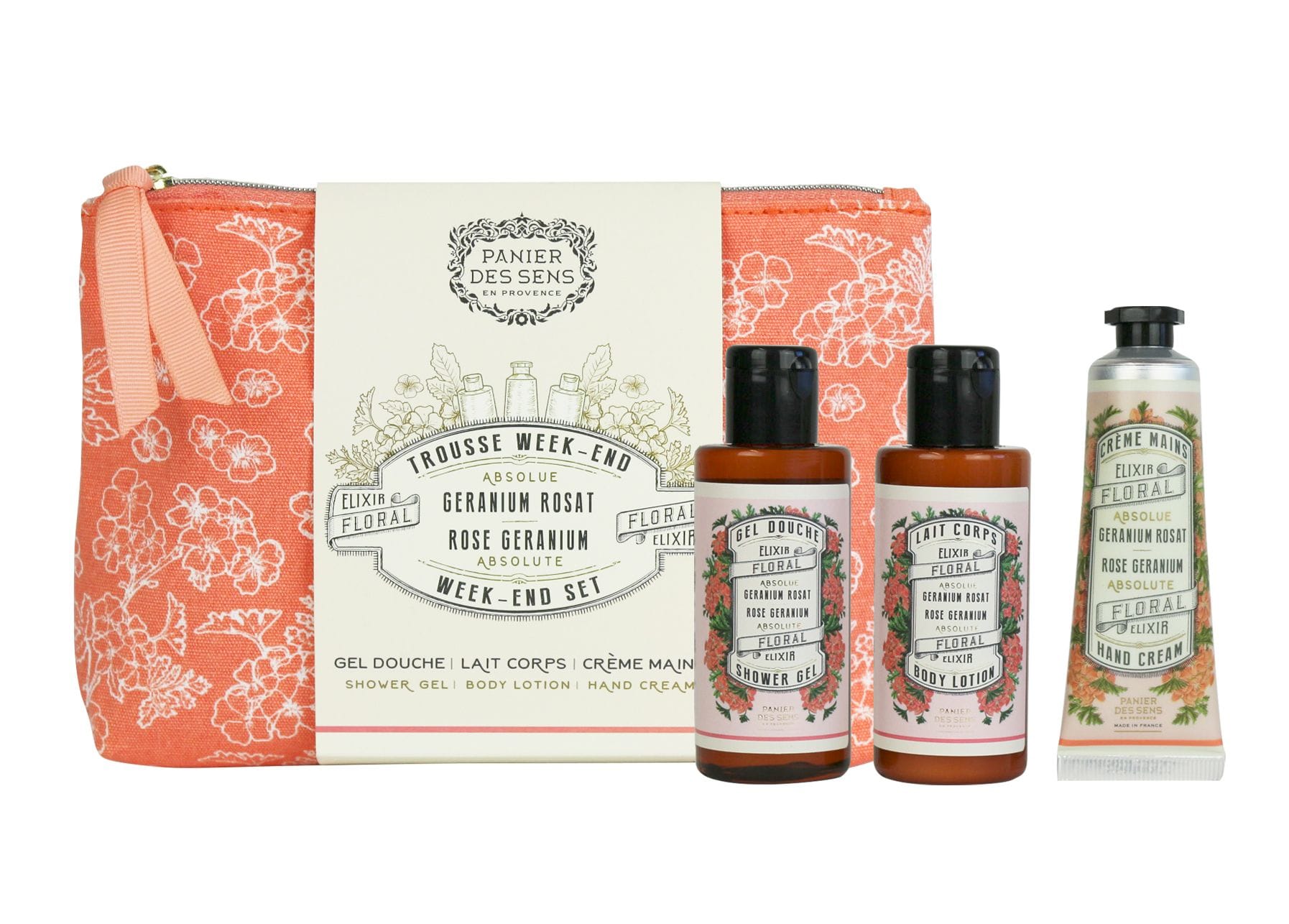 Trousse Voyage Géranium — PANIER DES SENS